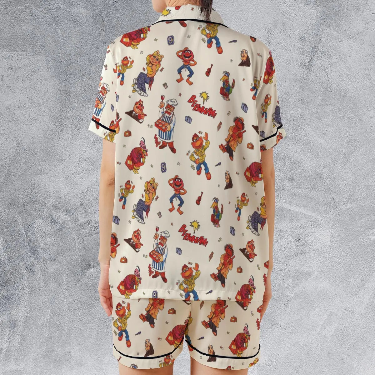 Satin Short-Sleeve Pajamas Set - ZB4P9UG8