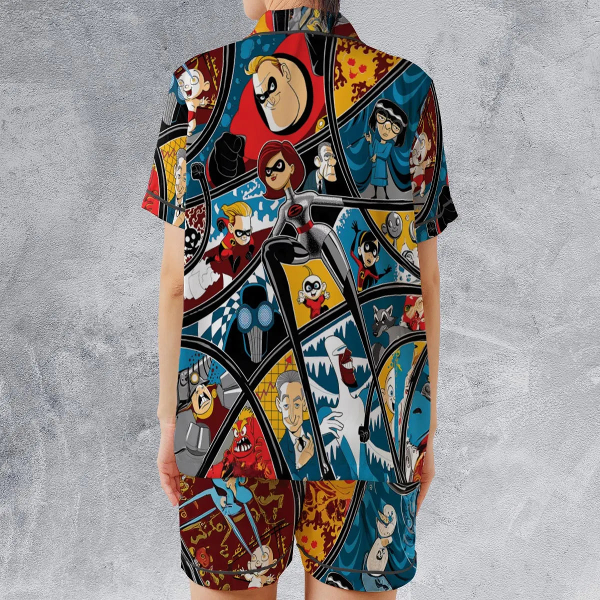 Satin Short-Sleeve Pajamas Set - SJ5ME3GC