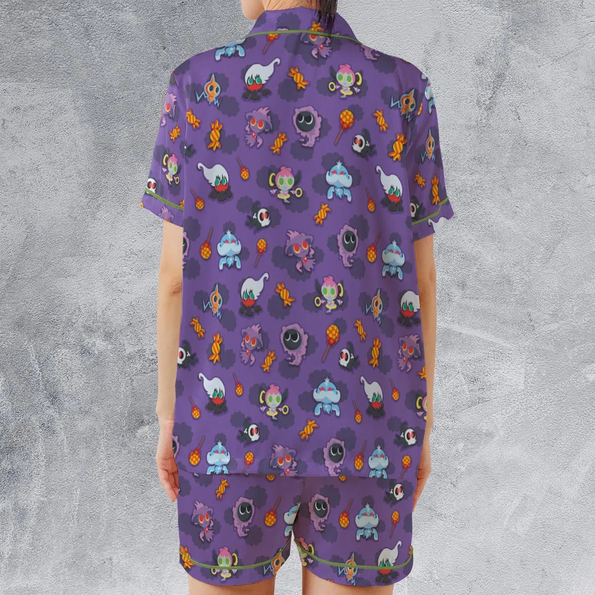 Satin Short-Sleeve Pajamas Set - 7CMECHAM