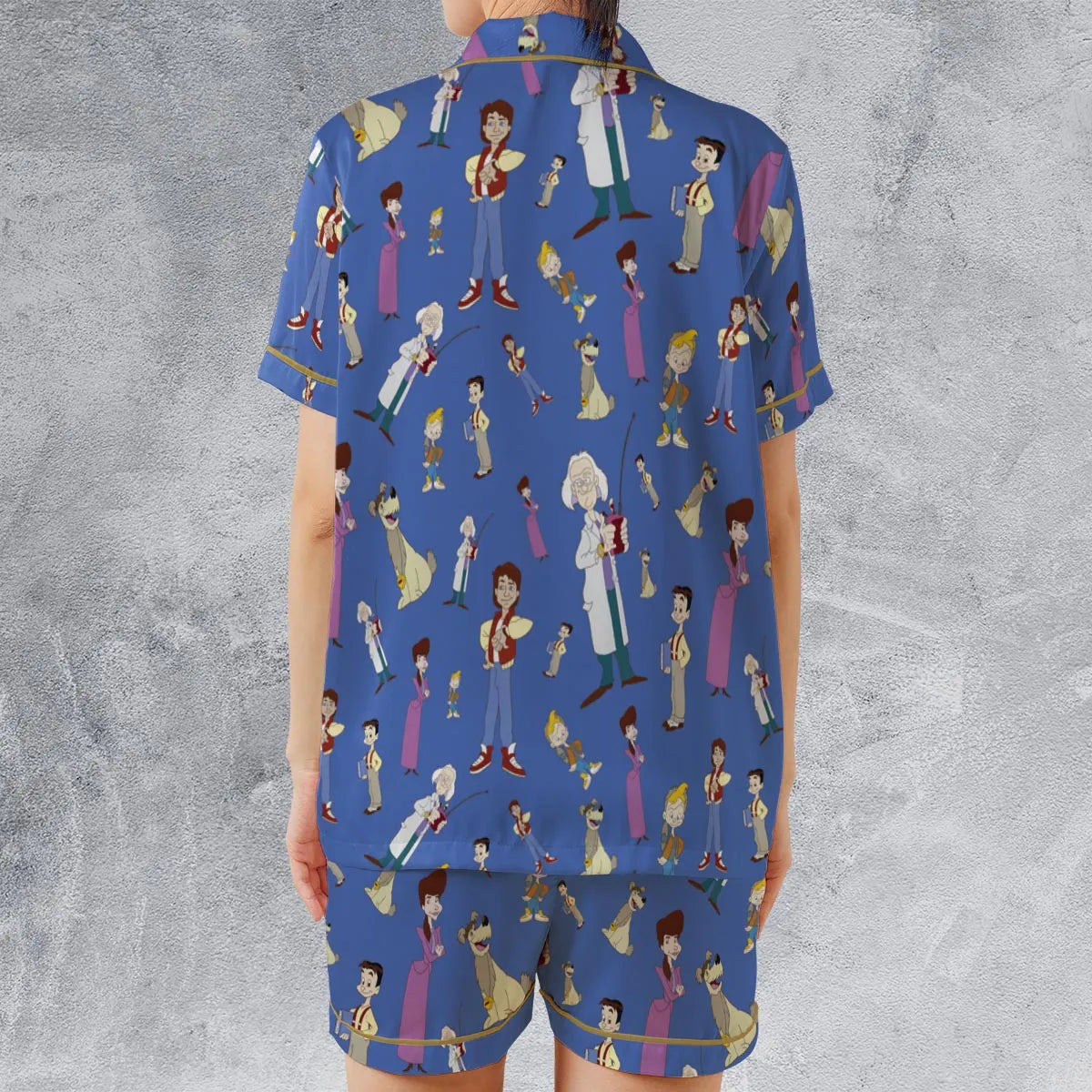 Satin Short-Sleeve Pajamas Set - Z4TVAMY7