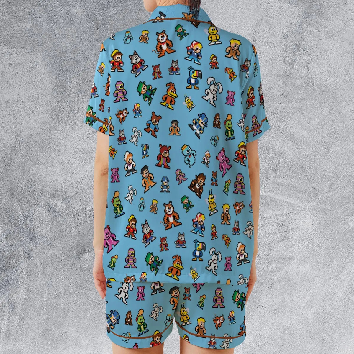 Satin Short-Sleeve Pajamas Set - 17DQV6GQ