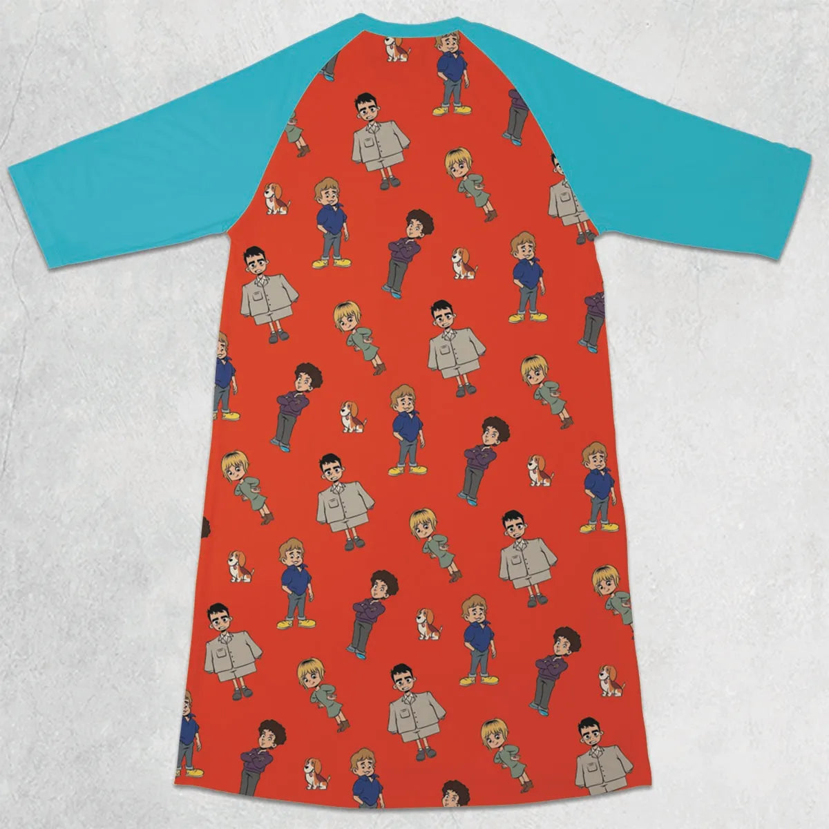 3/4 Sleeve Raglan Dress - GVSRTZGY