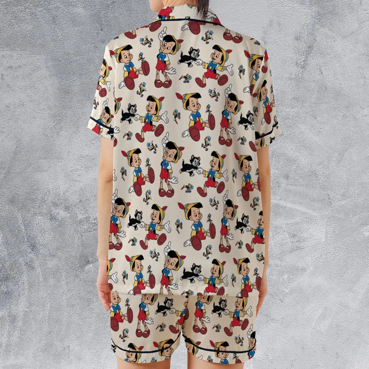 Satin Short-Sleeve Pajamas Set - 1HB5ELR4