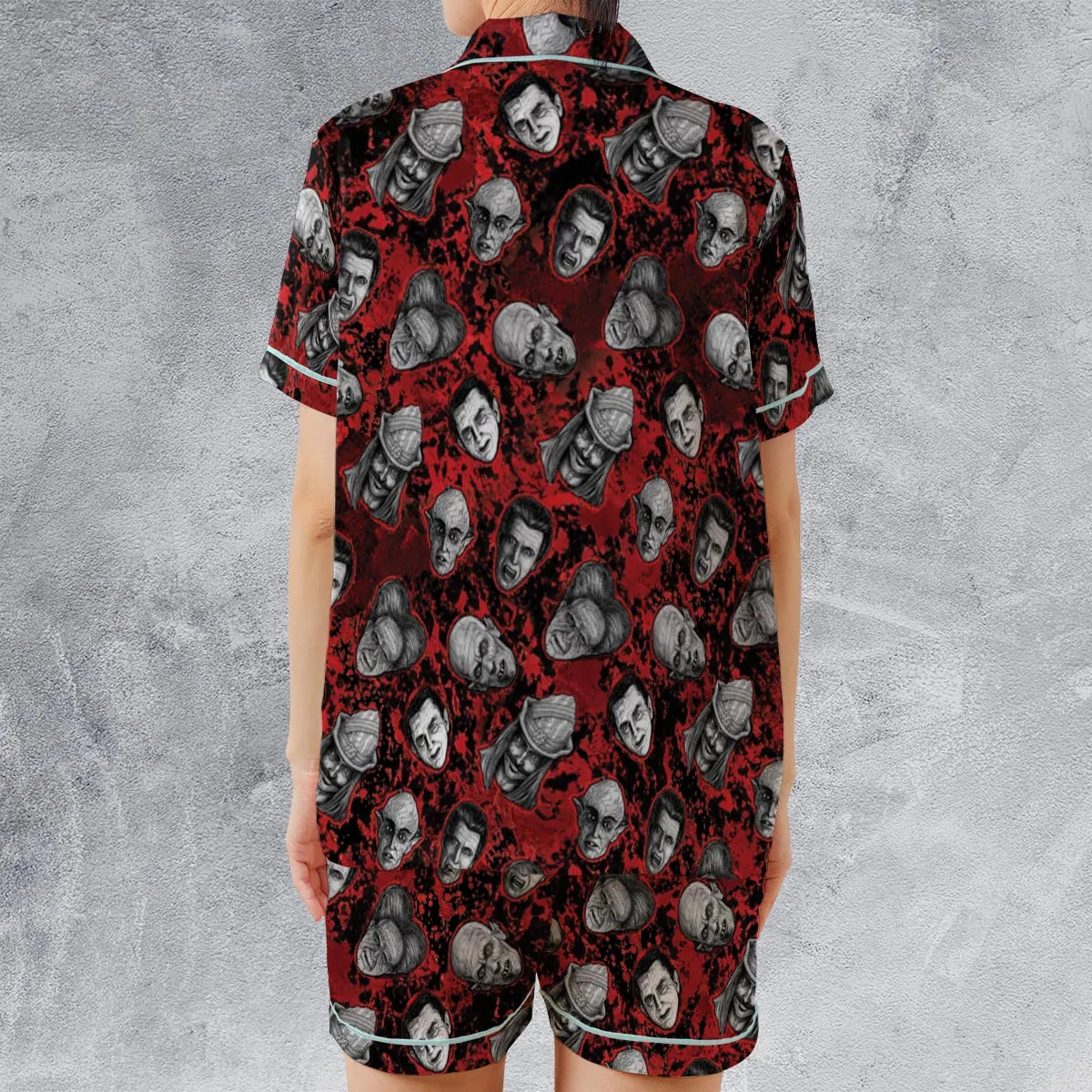 Satin Short-Sleeve Pajamas Set - K1UZRZEN