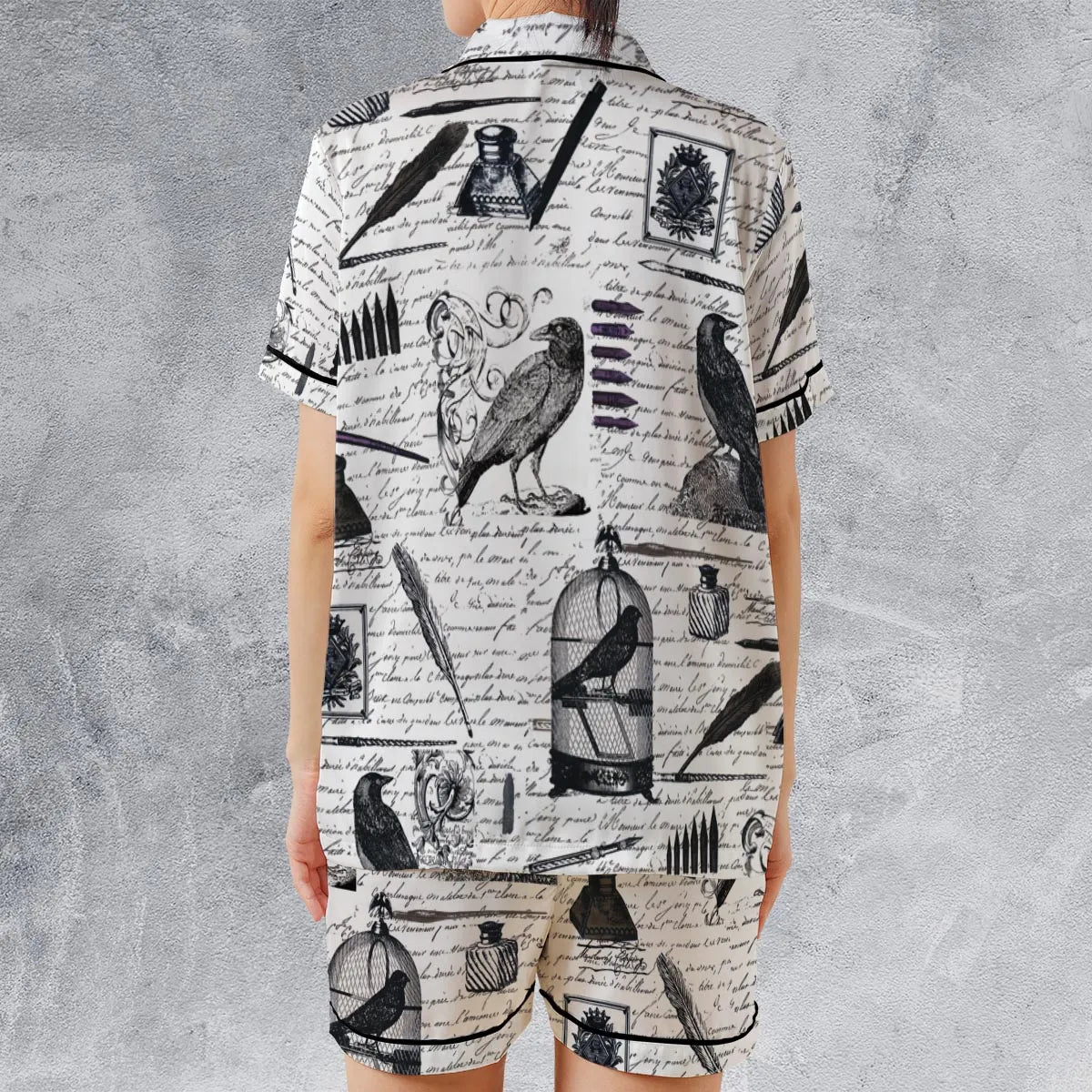 Satin Short-Sleeve Pajamas Set - BY2754YM