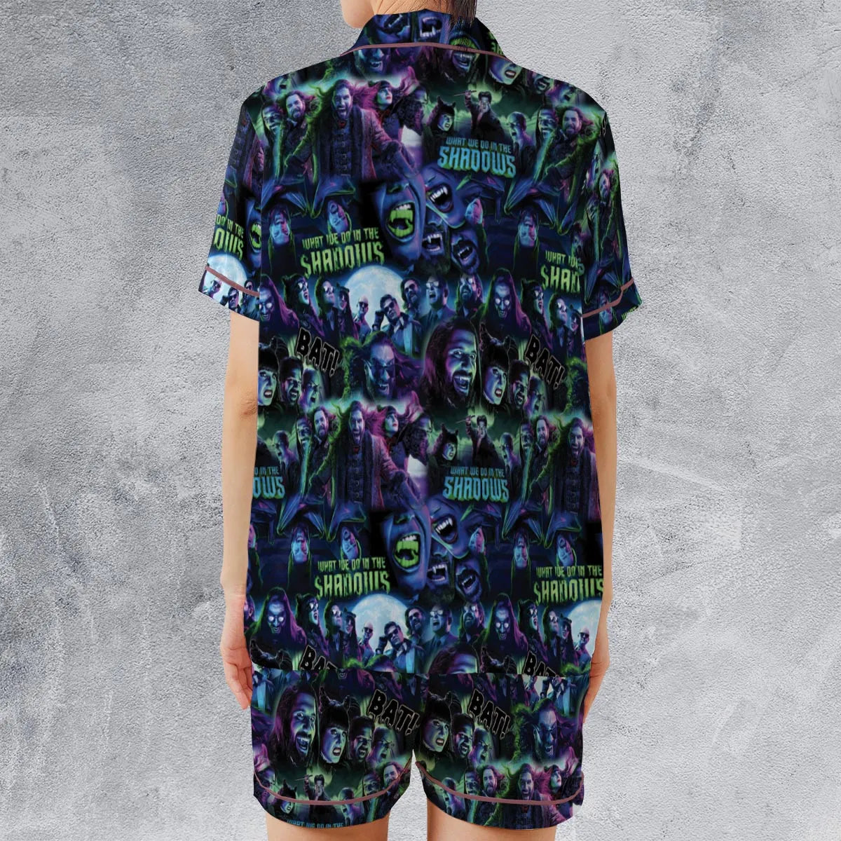 Satin Short-Sleeve Pajamas Set - KG4468ZM