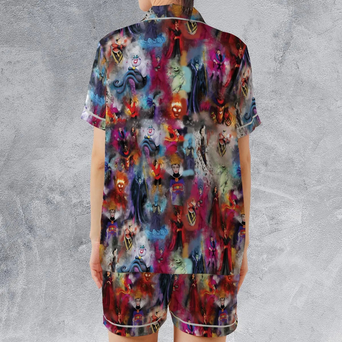Satin Short-Sleeve Pajamas Set - 8CLVT3W2