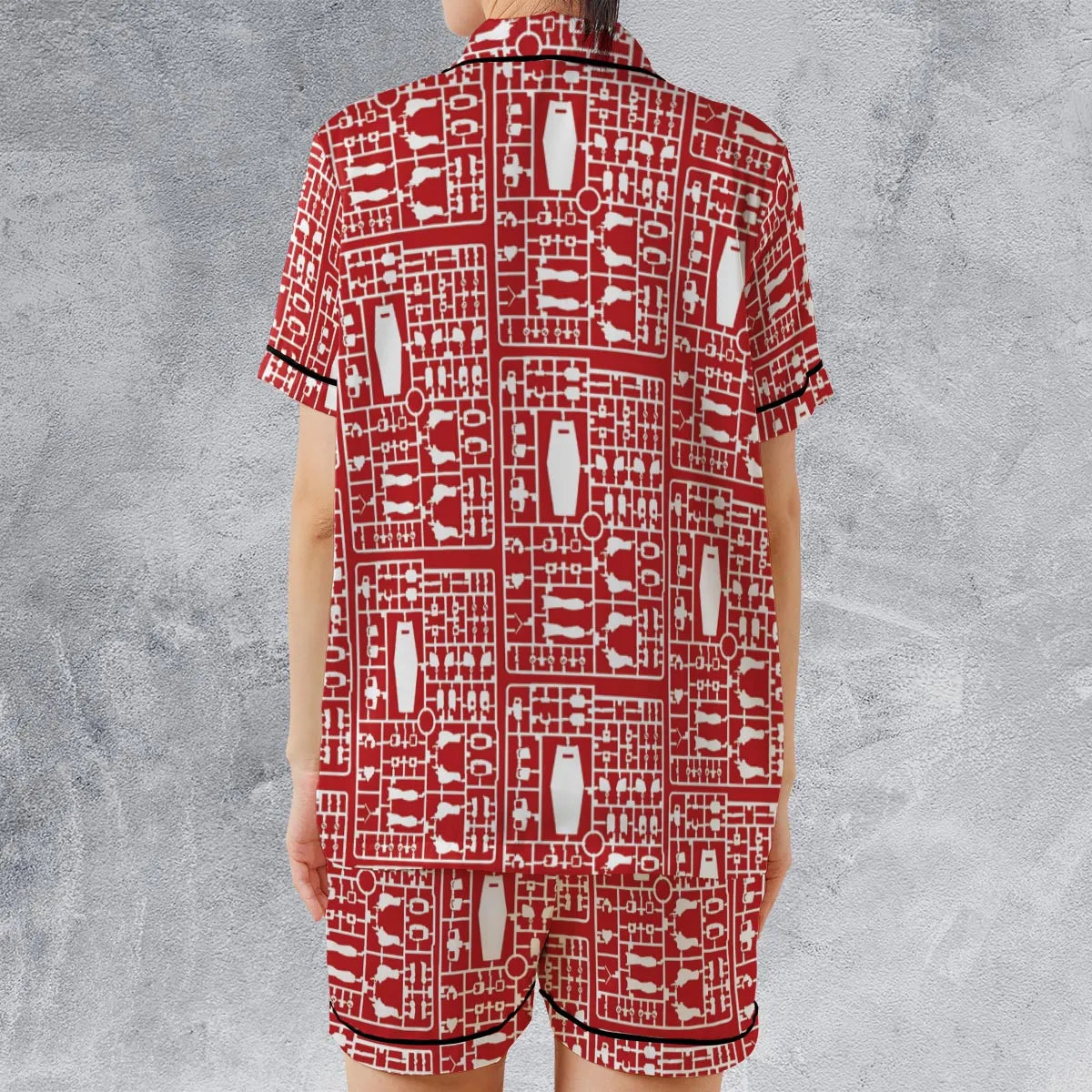 Satin Short-Sleeve Pajamas Set - A9P62MYR