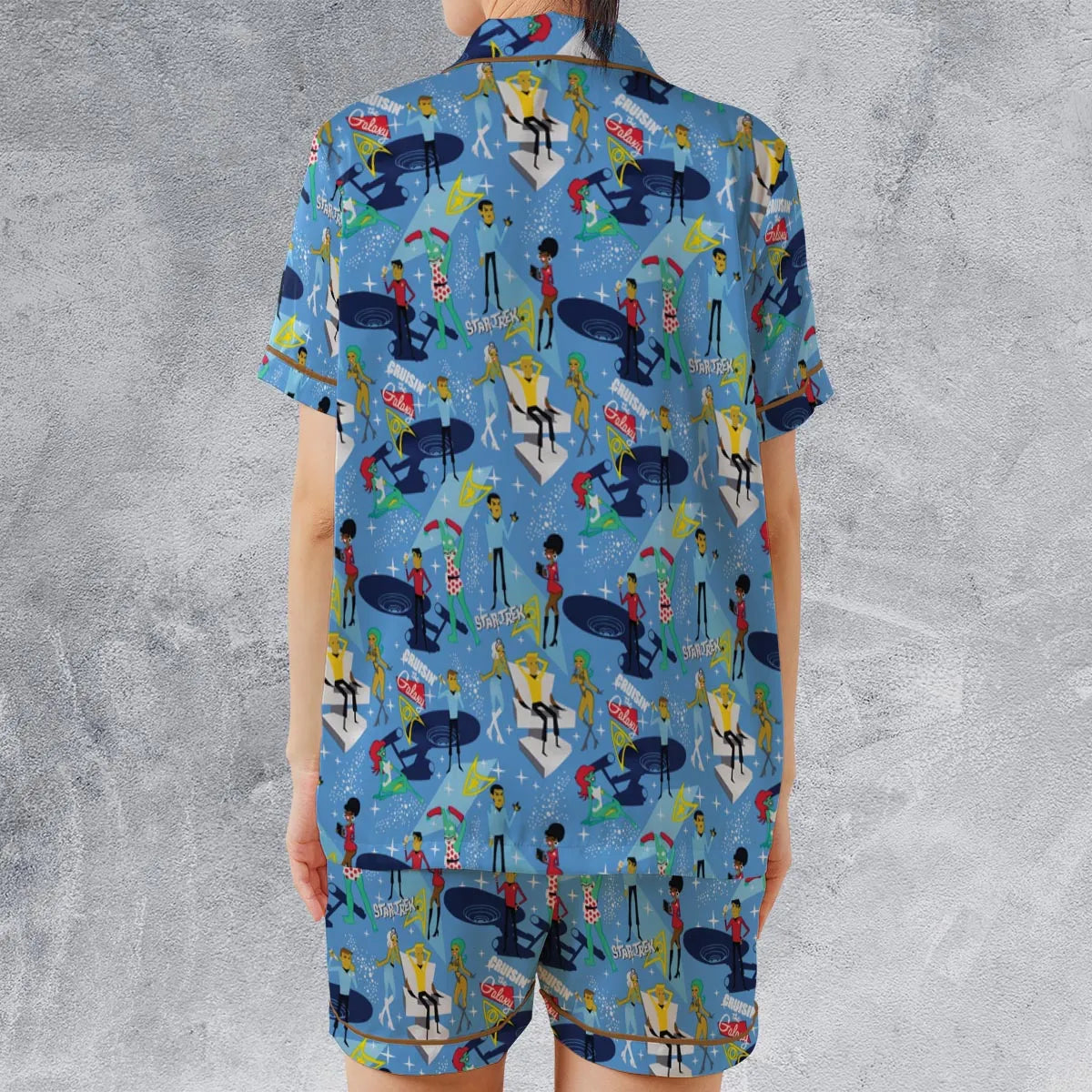 Satin Short-Sleeve Pajamas Set - YNYPBAVF