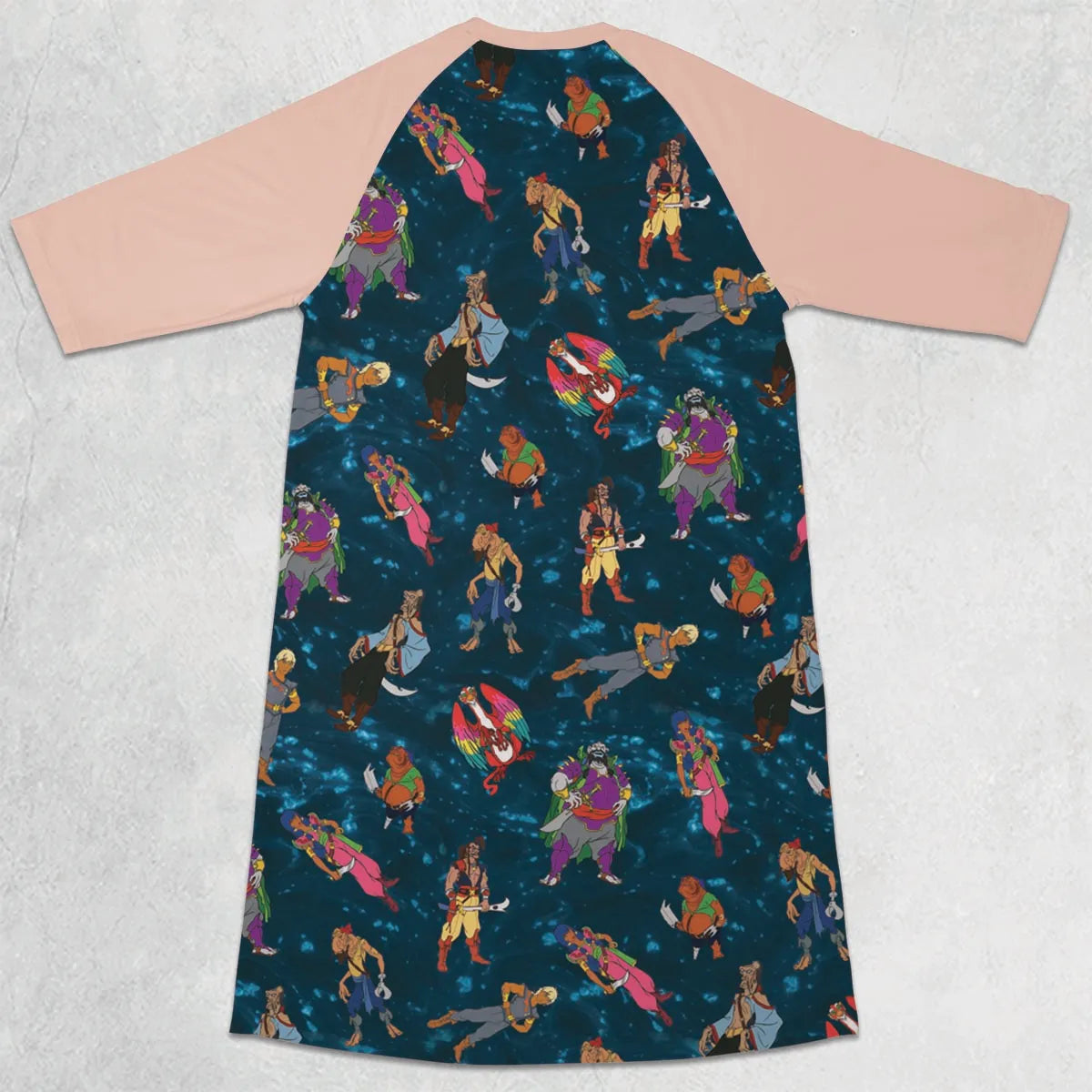 3/4 Sleeve Raglan Dress - 86B15PED