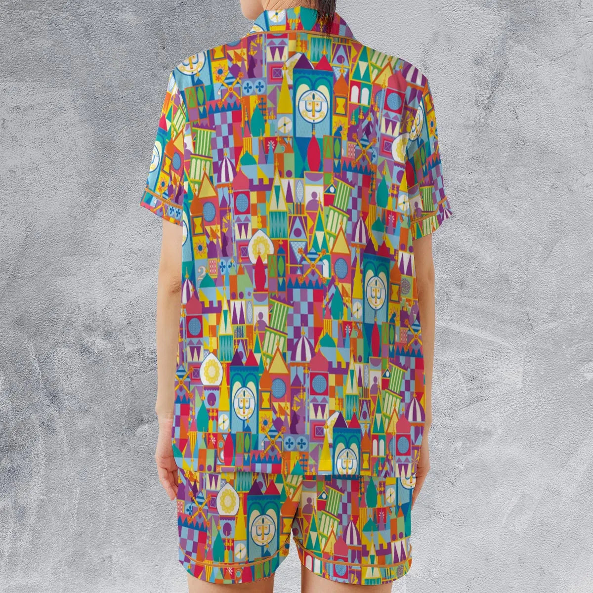 Satin Short-Sleeve Pajamas Set - 8E2K3T7R