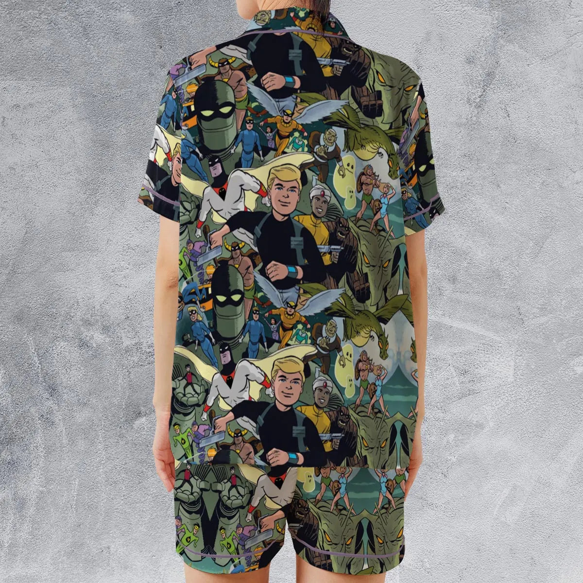 Satin Short-Sleeve Pajamas Set - 7Q3LX96V
