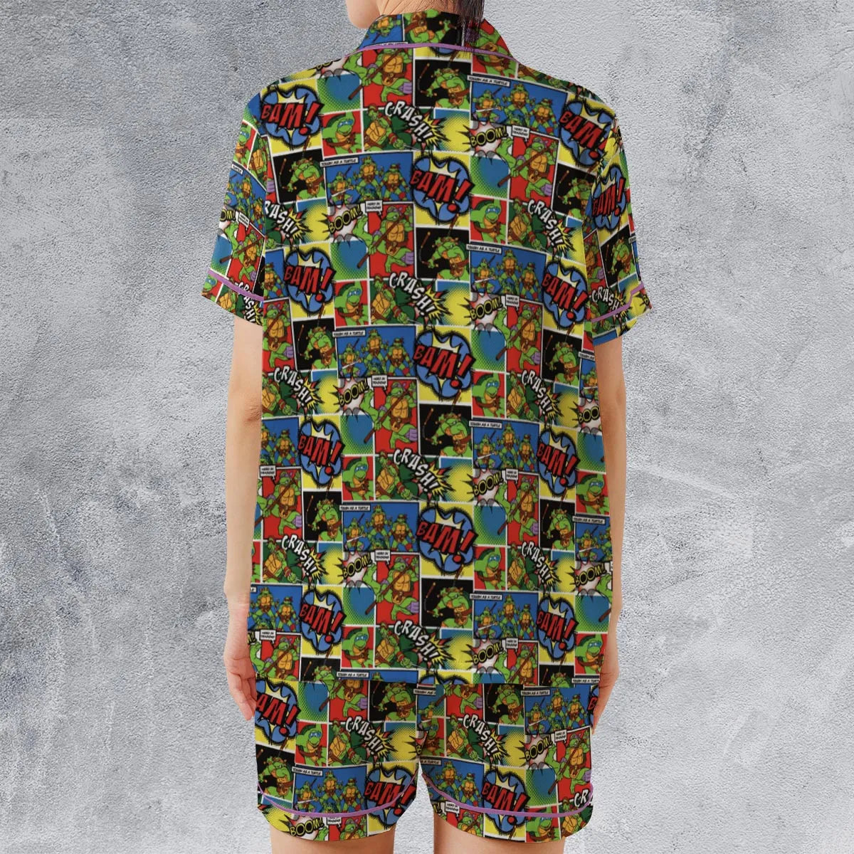 Satin Short-Sleeve Pajamas Set - 4SYJDYGQ