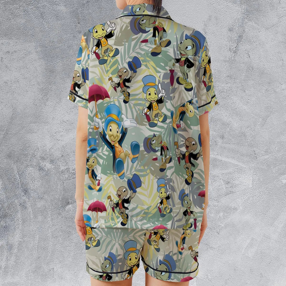 Satin Short-Sleeve Pajamas Set - T6YCJ3DC