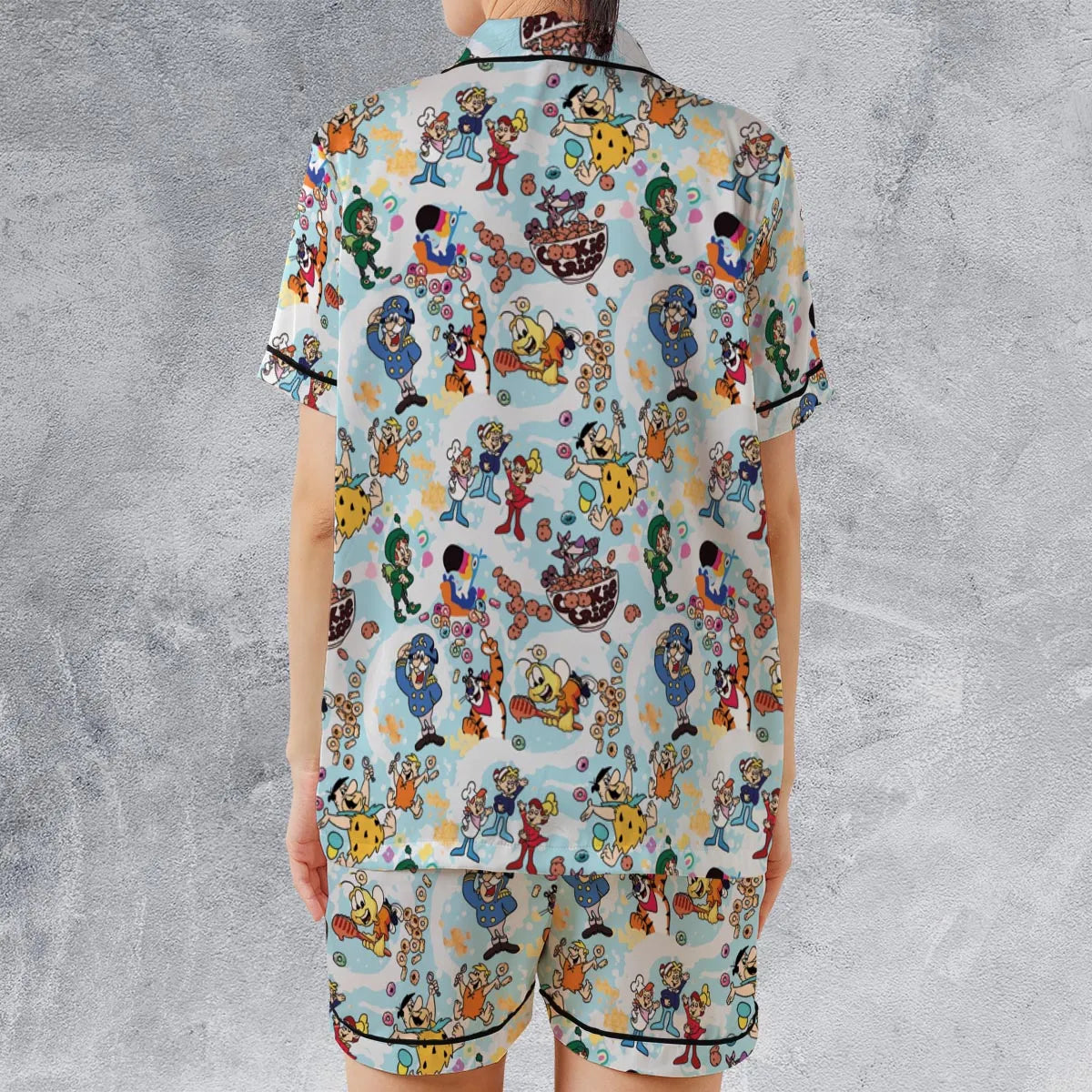 Satin Short-Sleeve Pajamas Set - W71UL5TJ