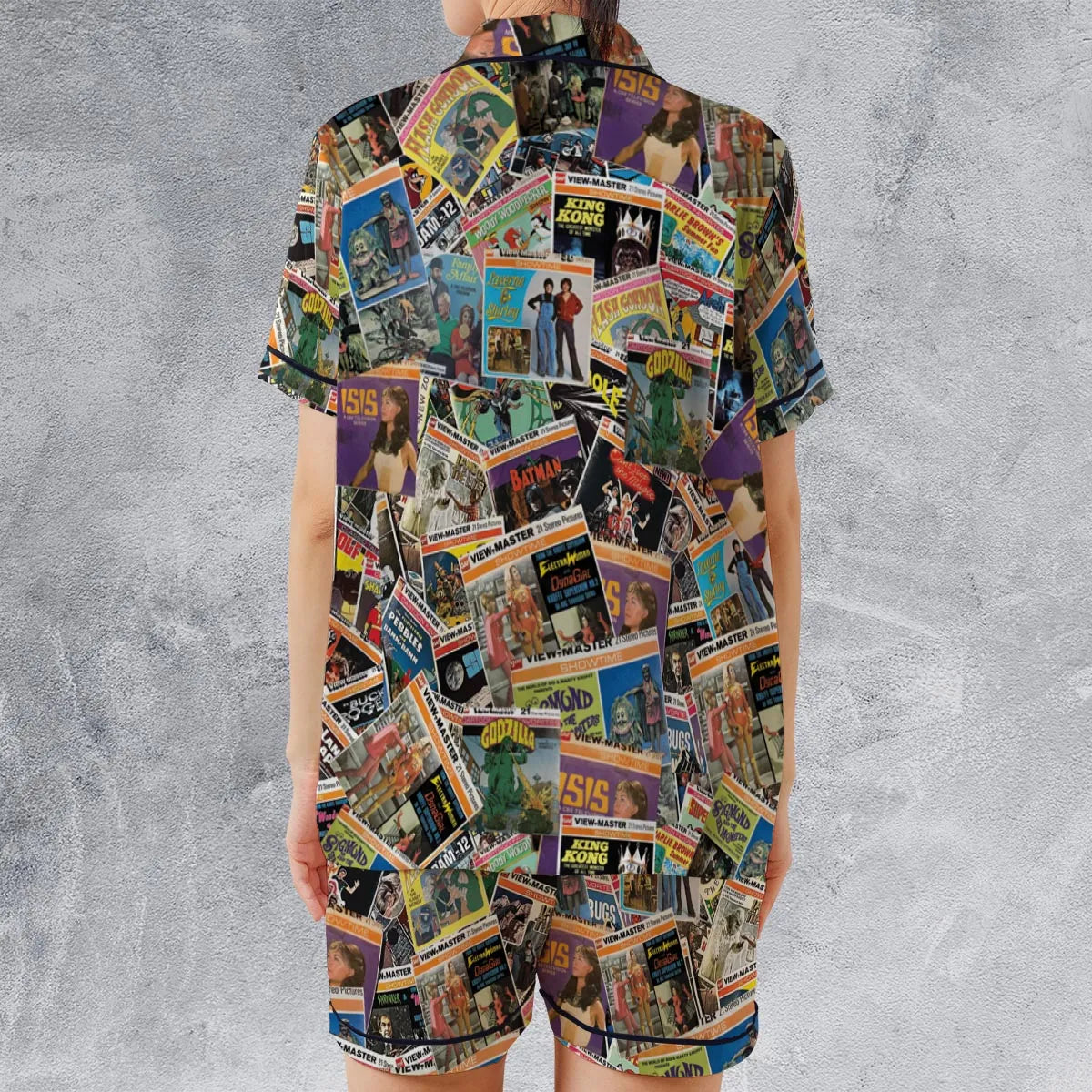 Satin Short-Sleeve Pajamas Set - 6GWQMEMP