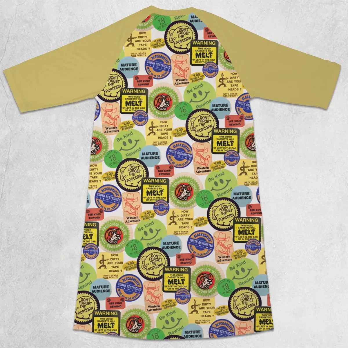 3/4 Sleeve Raglan Dress - URNRP4GF