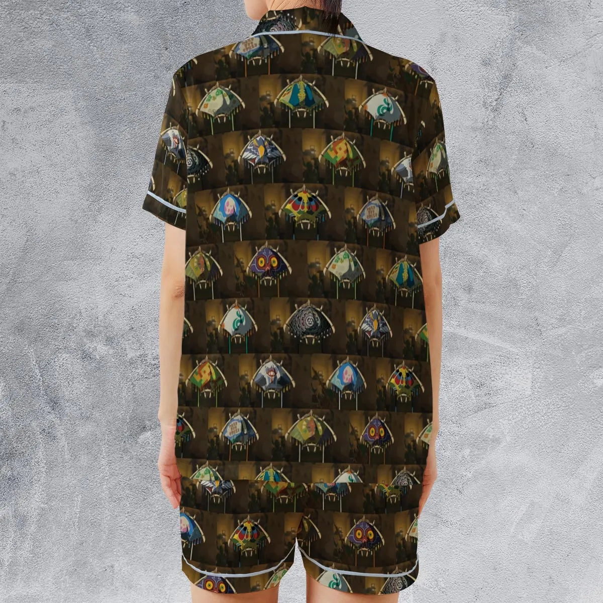 Satin Short-Sleeve Pajamas Set - VW2ZC3HL