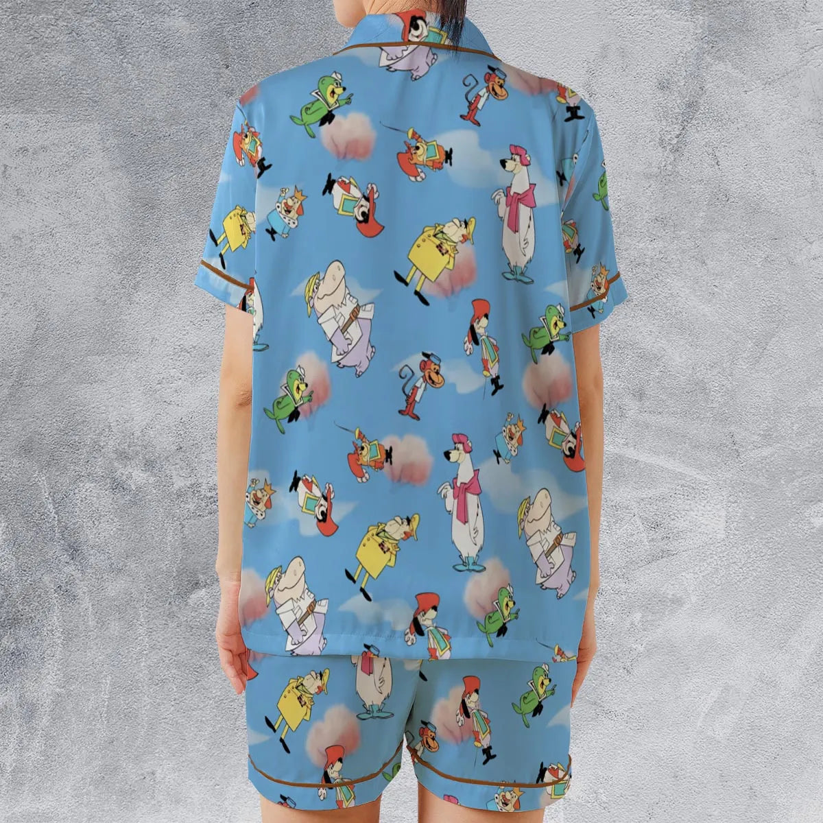 Satin Short-Sleeve Pajamas Set - L44Y4WD5
