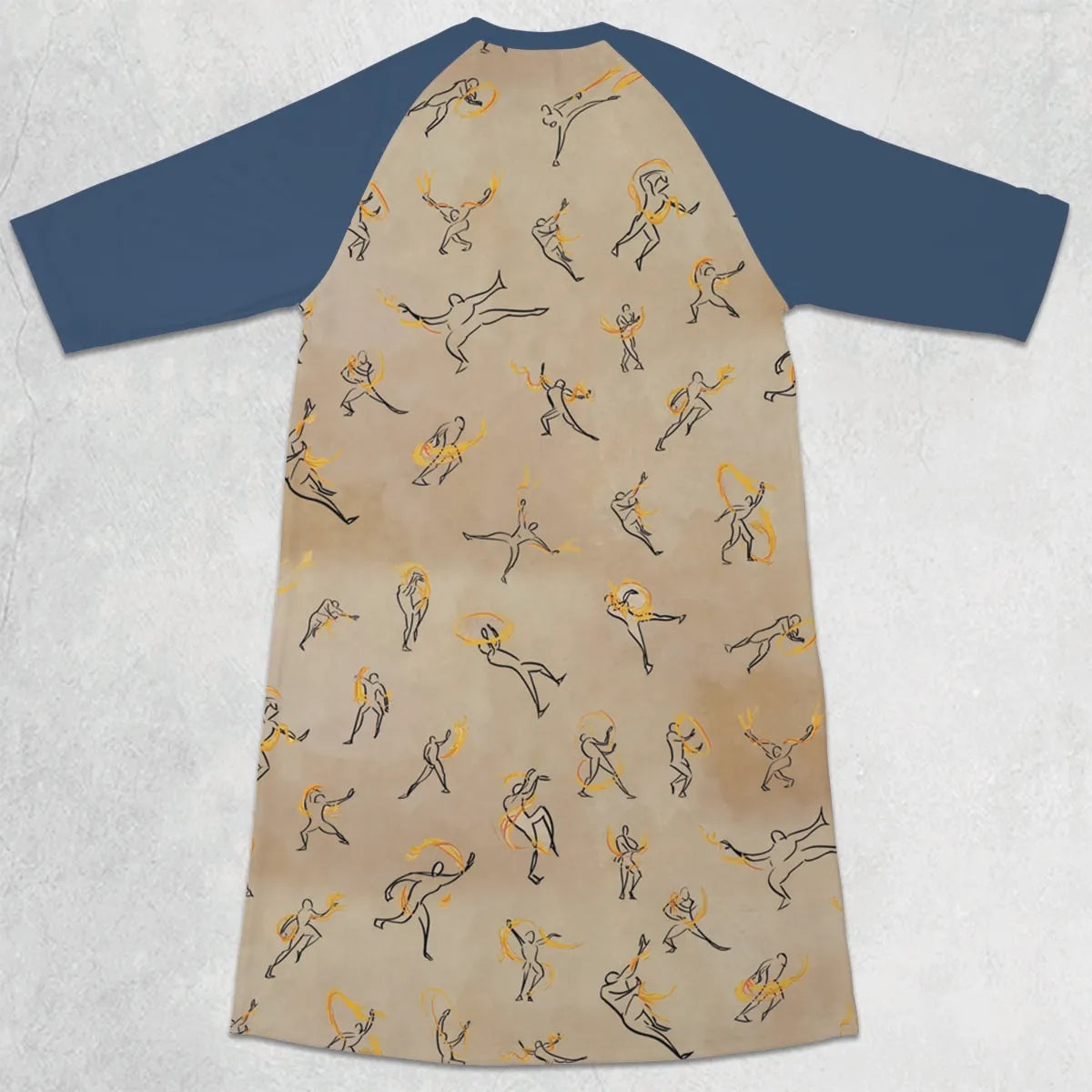 3/4 Sleeve Raglan Dress - RTZ83DCU