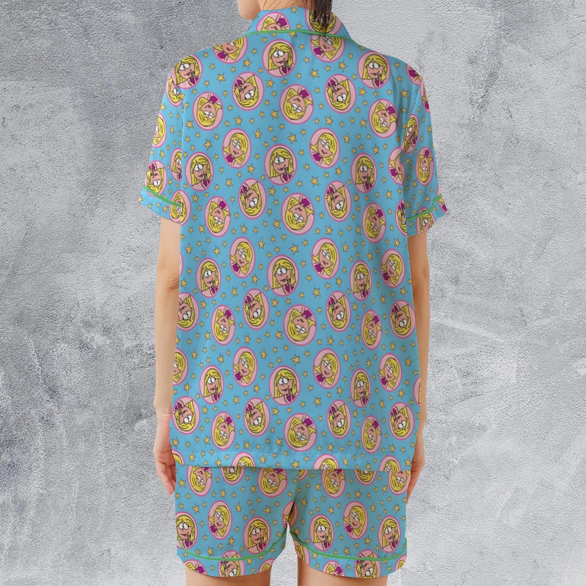 Satin Short-Sleeve Pajamas Set - M28KP618
