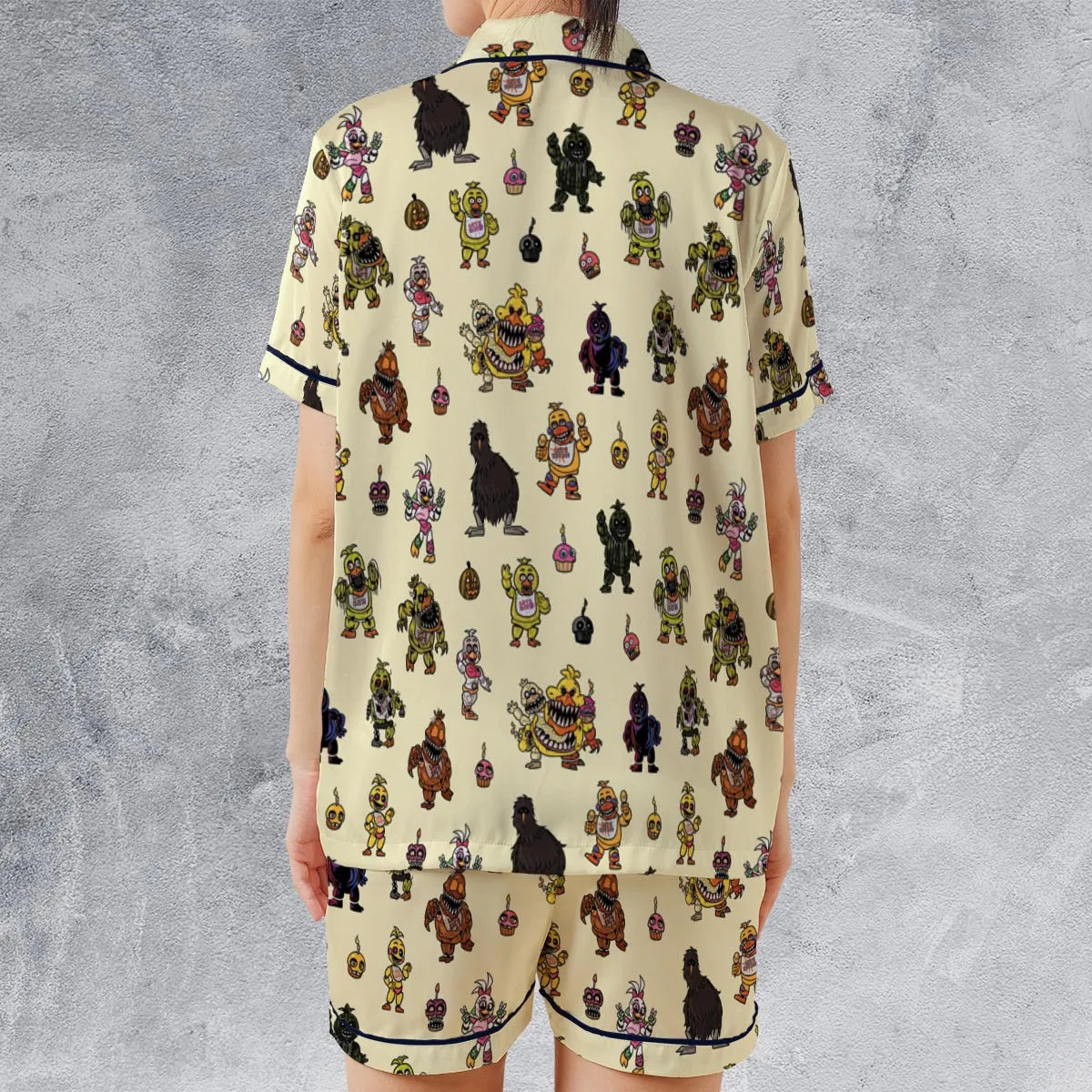 Satin Short-Sleeve Pajamas Set - GSPN5LJV