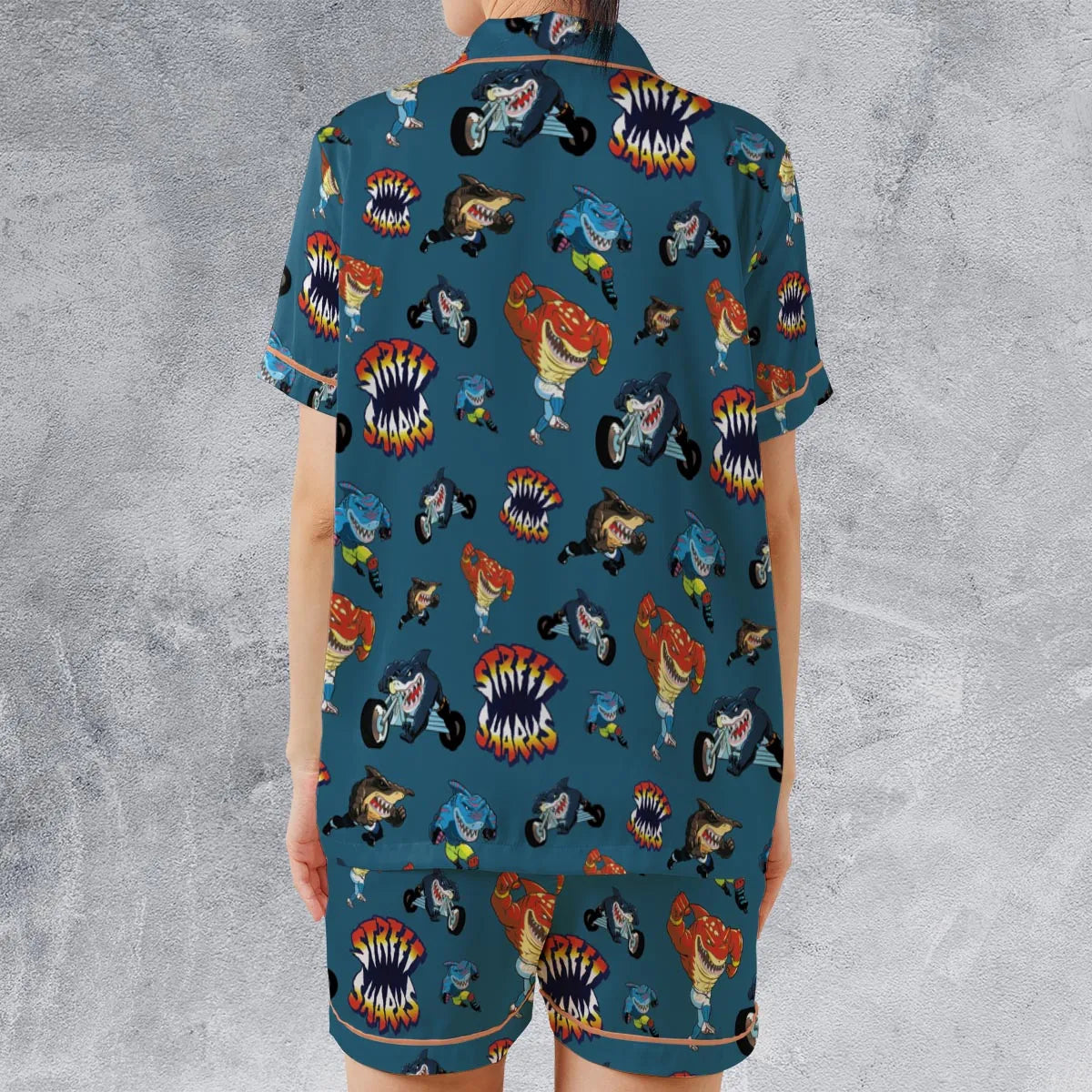Satin Short-Sleeve Pajamas Set - UBEXRUUE