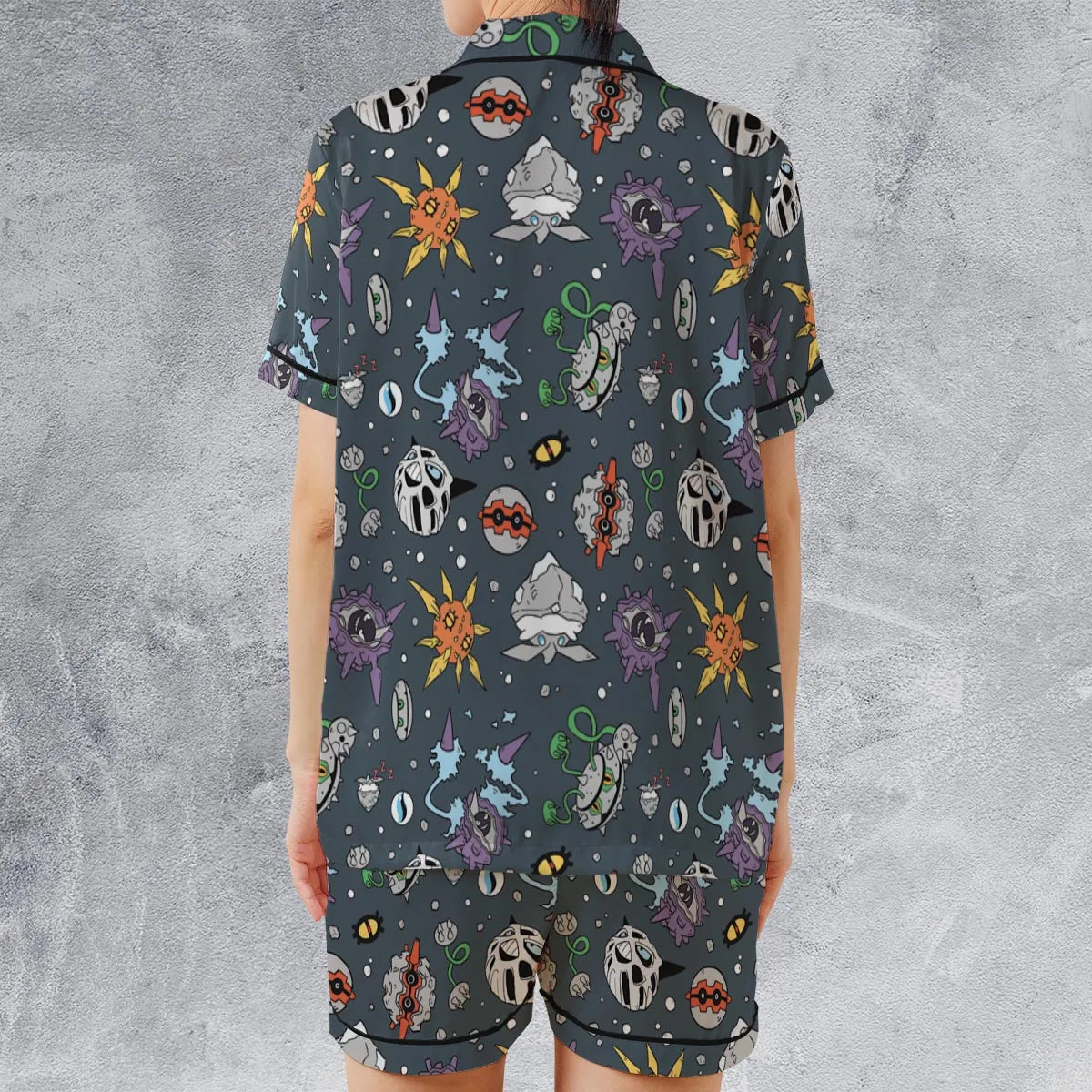 Satin Short-Sleeve Pajamas Set - V1JARJXF