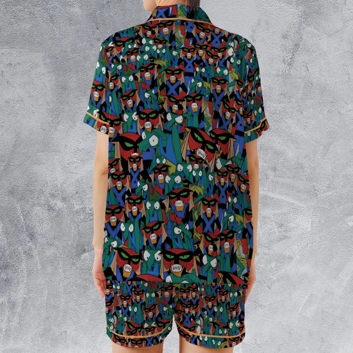 Satin Short-Sleeve Pajamas Set - 6YR6LKDQ