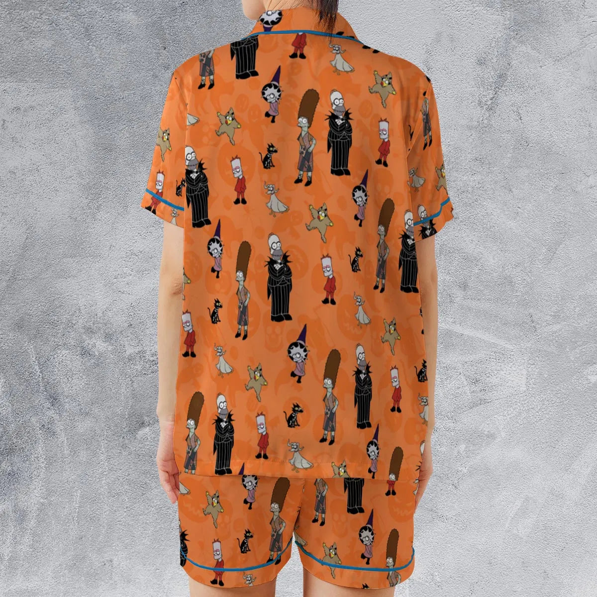 Satin Short-Sleeve Pajamas Set - EFBZPX9D