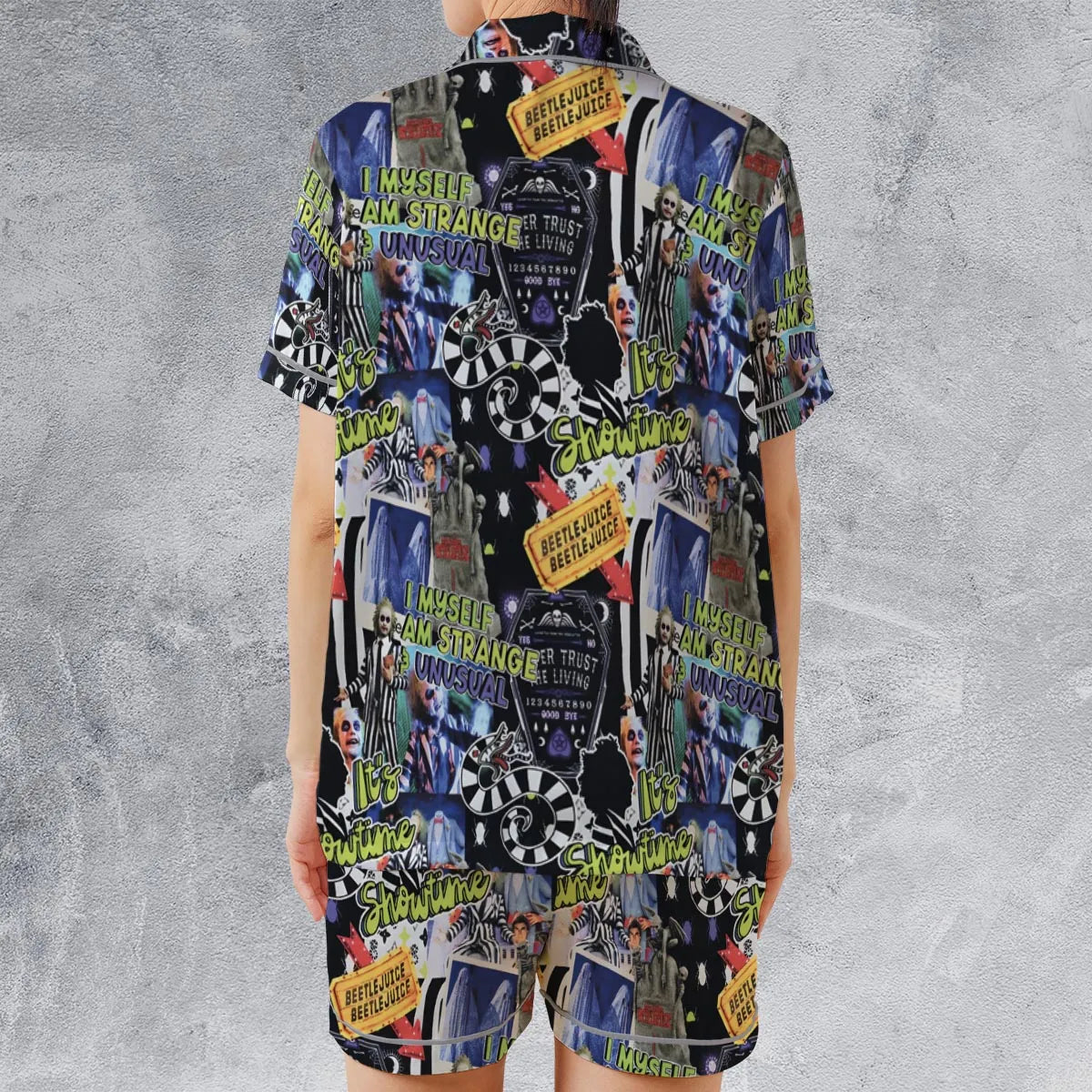 Satin Short-Sleeve Pajamas Set - RVXUGHV9