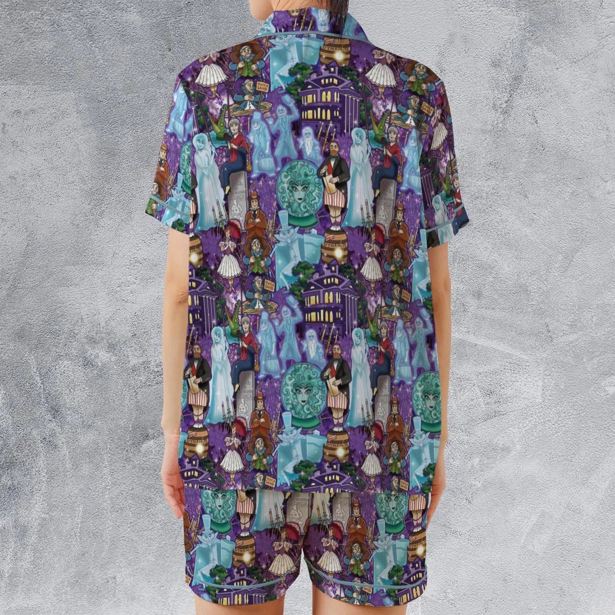 Satin Short-Sleeve Pajamas Set - GHJSMQNQ
