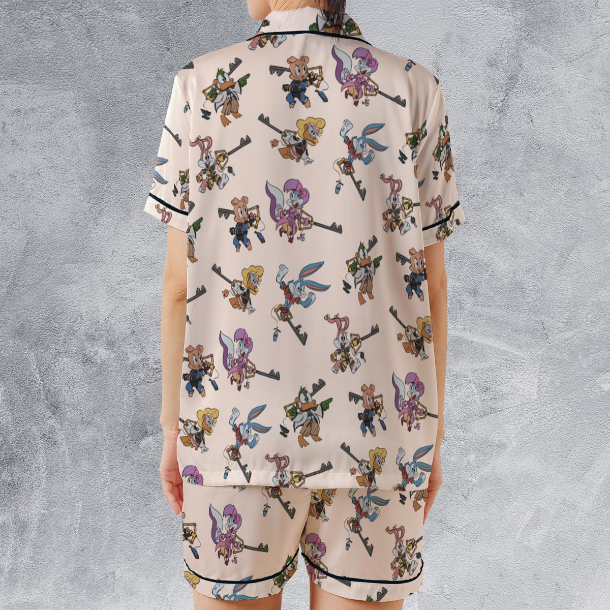 Satin Short-Sleeve Pajamas Set - JM794W9L