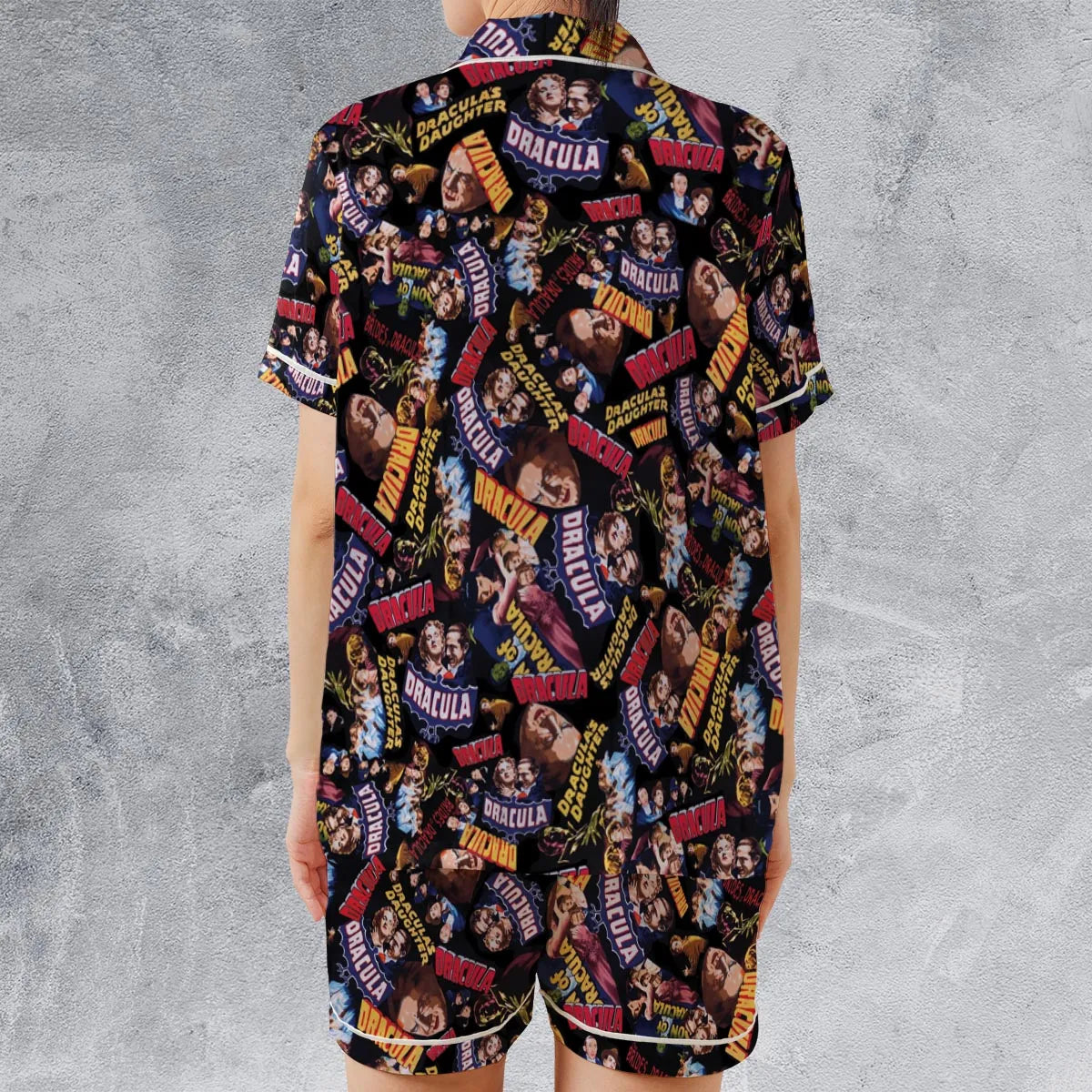 Satin Short-Sleeve Pajamas Set - MAEW16N5