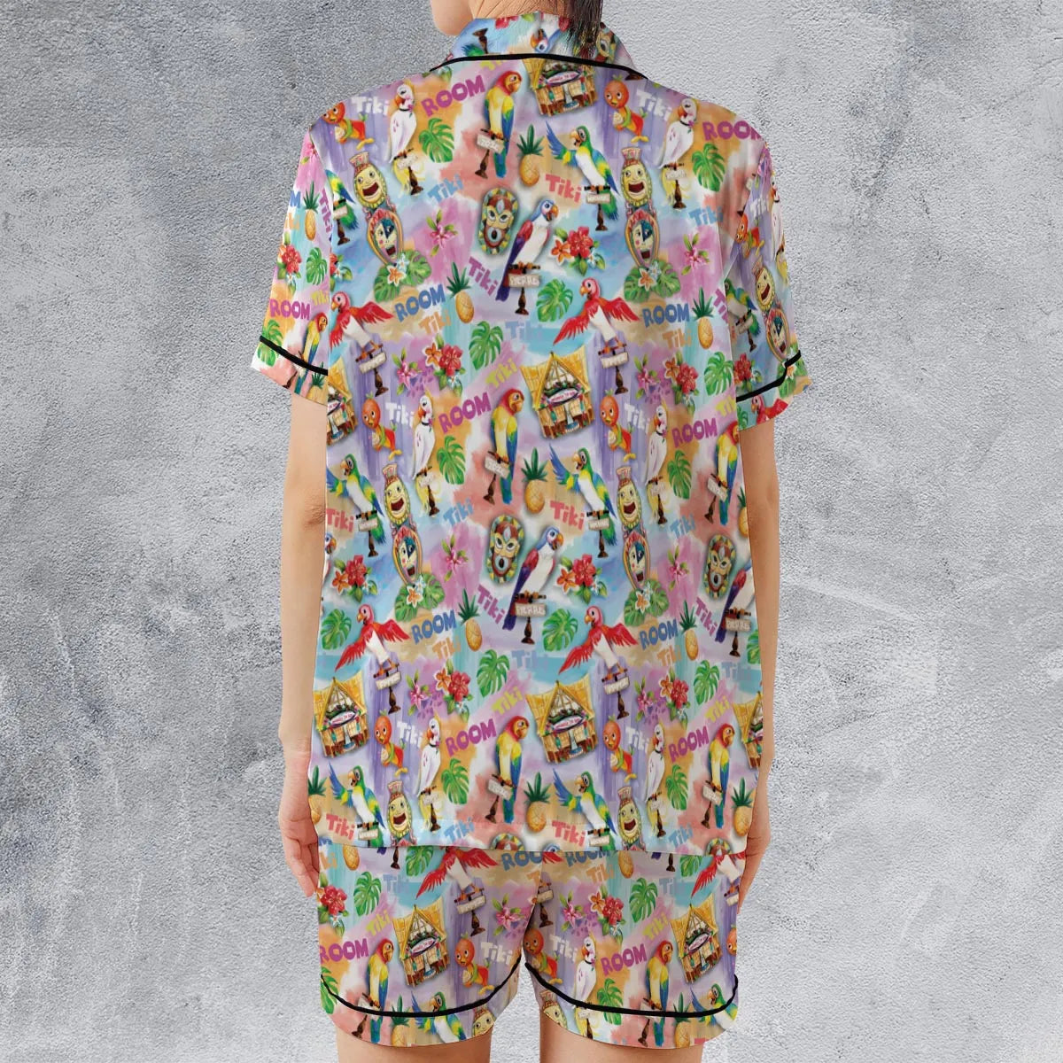 Satin Short-Sleeve Pajamas Set - 14FJB4CY