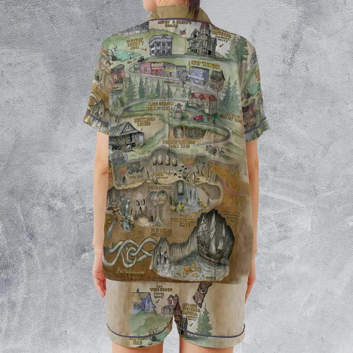 Satin Short-Sleeve Pajamas Set - KMFJXAM9