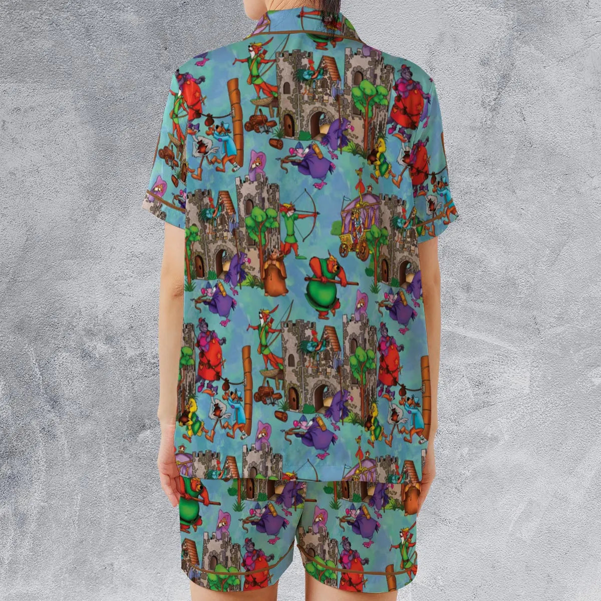 Satin Short-Sleeve Pajamas Set - 9J64DSX3