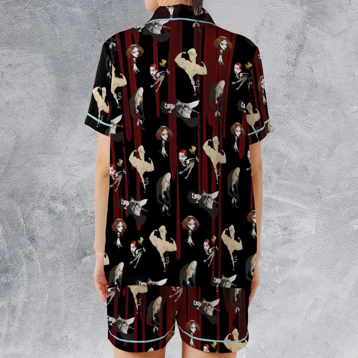 Satin Short-Sleeve Pajamas Set - 877JJ2KA