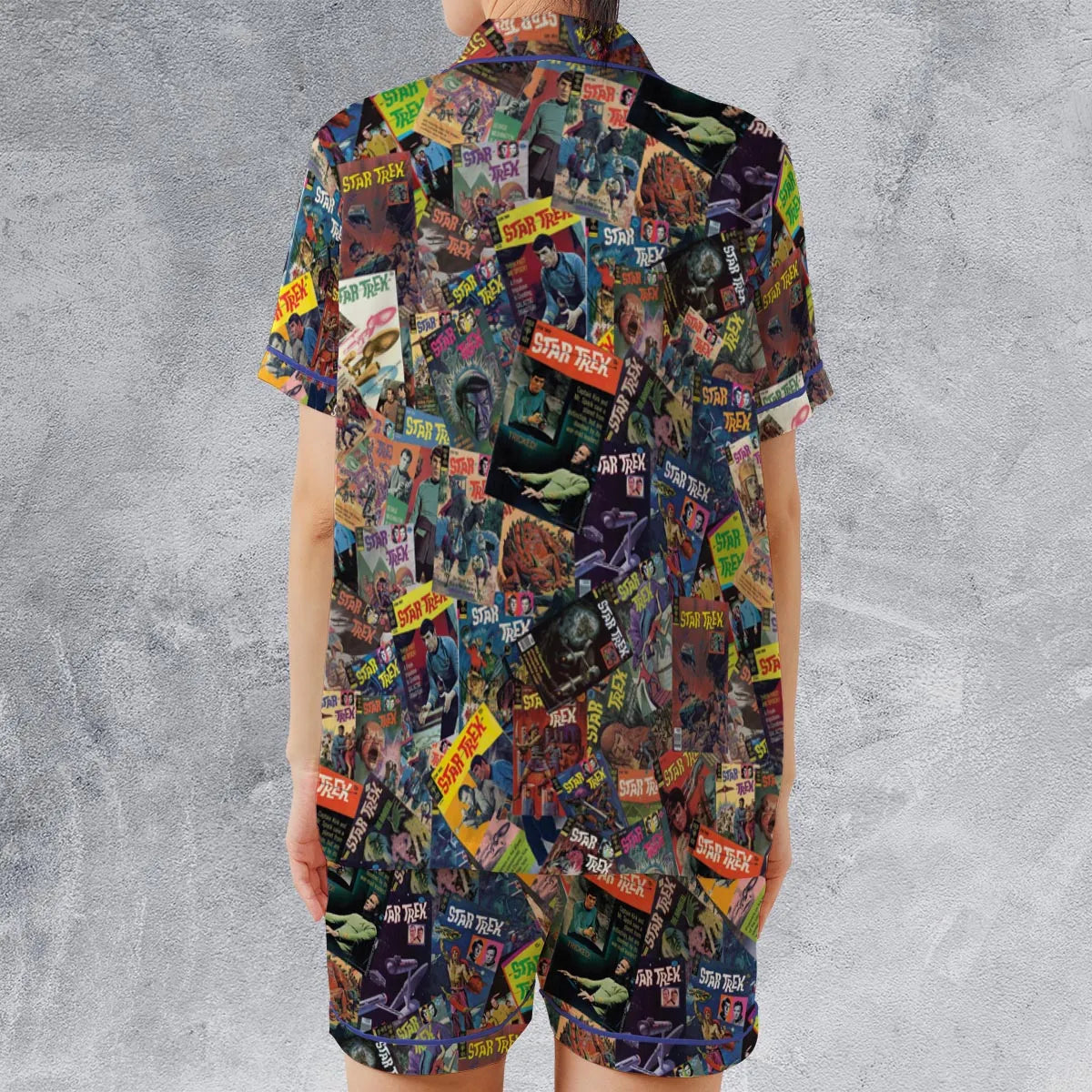 Satin Short-Sleeve Pajamas Set - EY6BPW1C