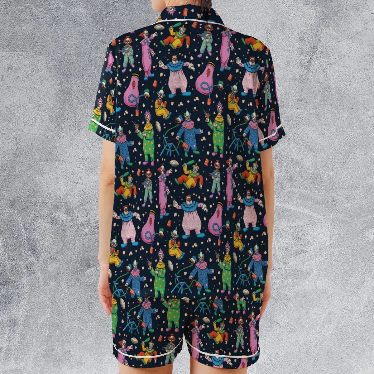 Satin Short-Sleeve Pajamas Set - 364DV22G