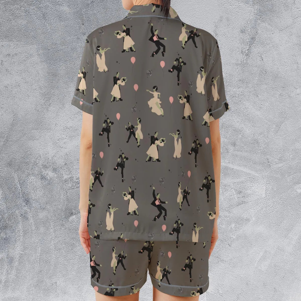 Satin Short-Sleeve Pajamas Set - NB4Y7L5N
