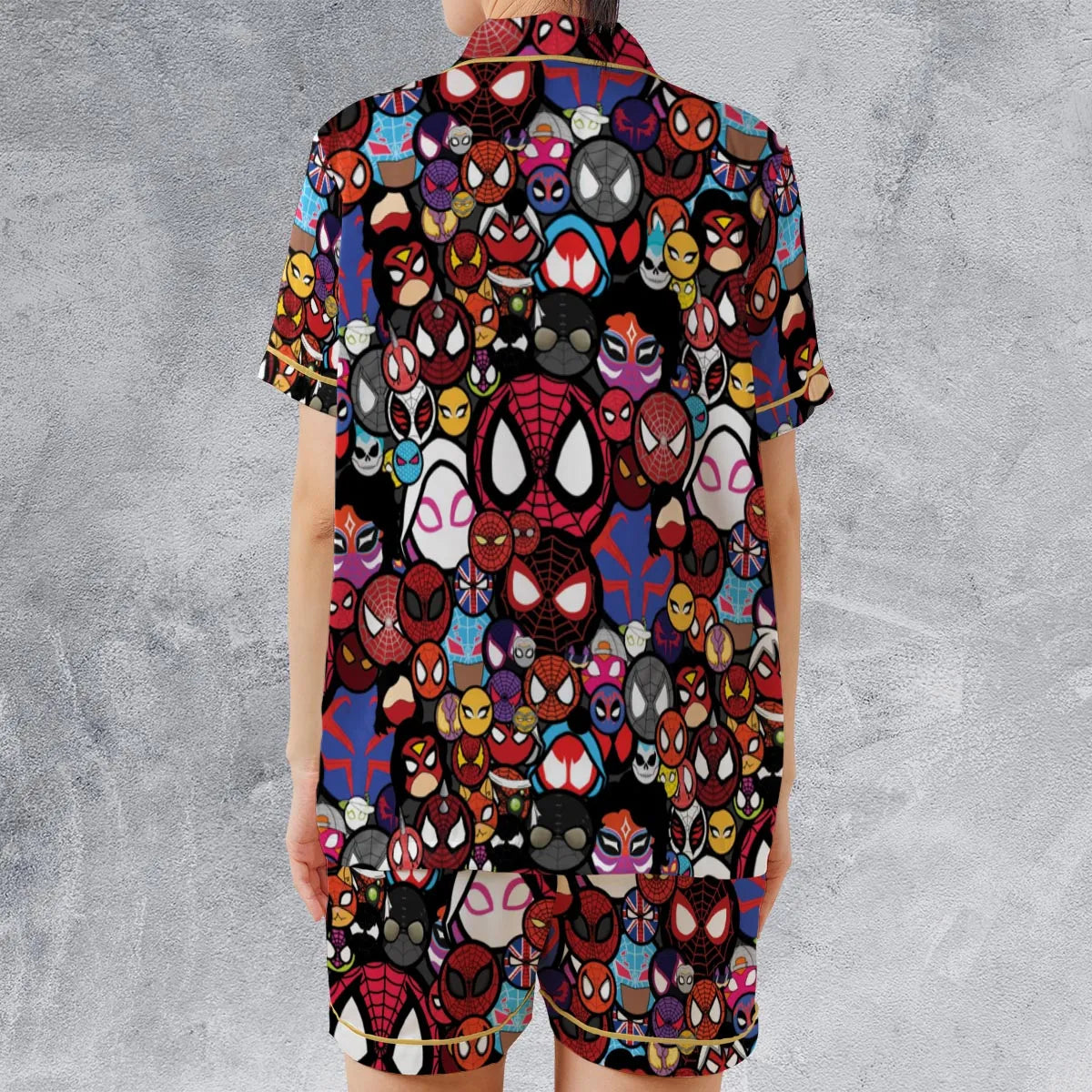 Satin Short-Sleeve Pajamas Set - MZ4BBBWL