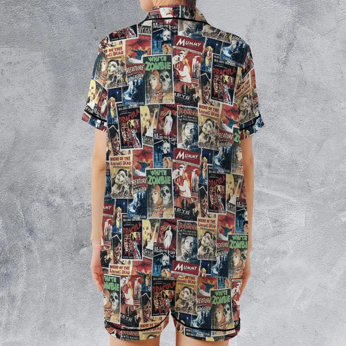 Satin Short-Sleeve Pajamas Set - 49GLNPCC