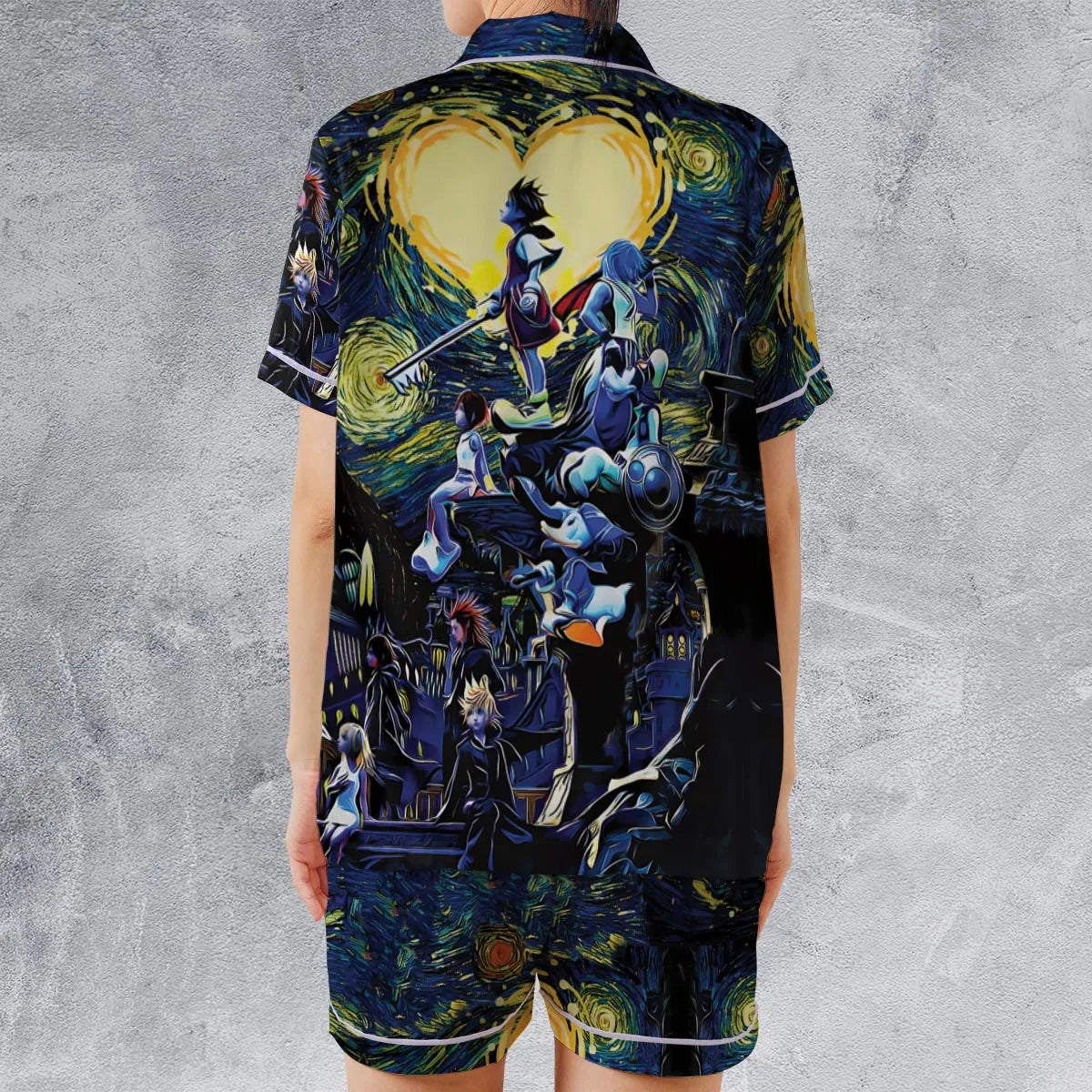 Satin Short-Sleeve Pajamas Set - 75E9XXCY