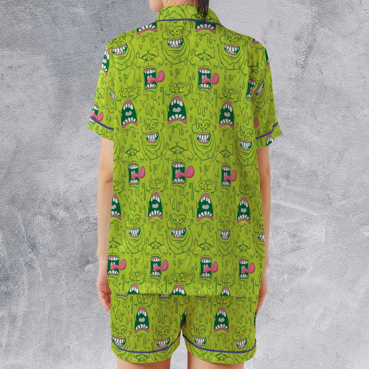 Satin Short-Sleeve Pajamas Set - NQ8UY3JB