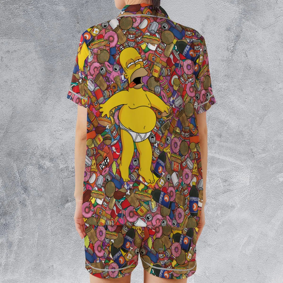 Satin Short-Sleeve Pajamas Set - EF2CRD9Z