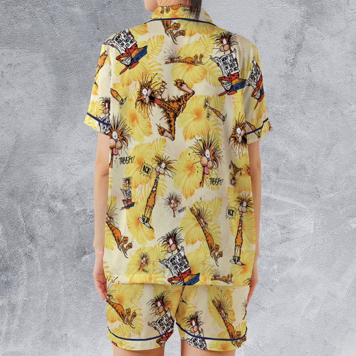 Satin Short-Sleeve Pajamas Set - 3315EV63