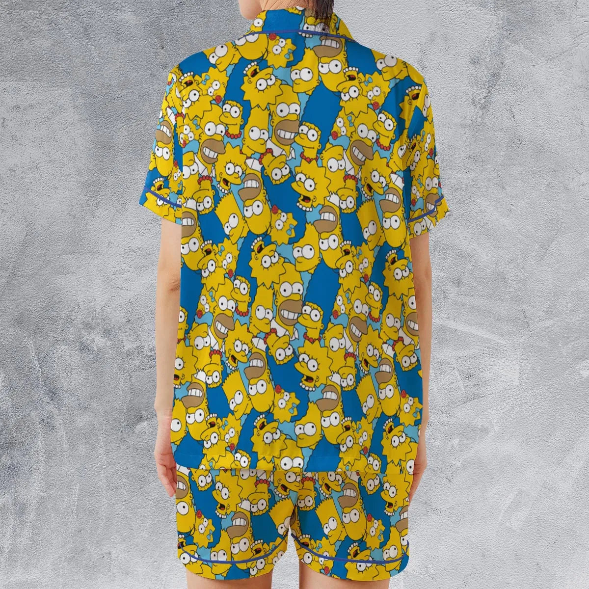 Satin Short-Sleeve Pajamas Set - VYR7B93R