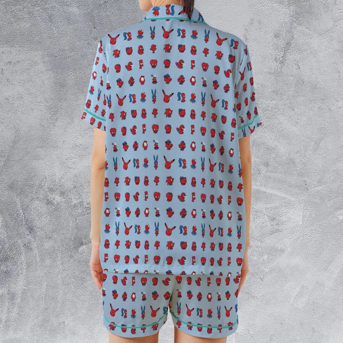 Satin Short-Sleeve Pajamas Set - ACN53G1S
