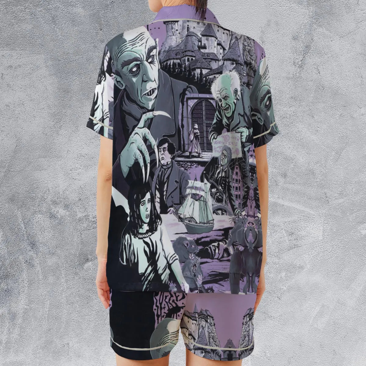 Satin Short-Sleeve Pajamas Set - XWLSAYK6